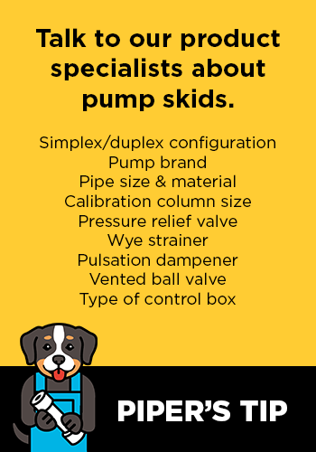 Pipers Tip chem feed skids