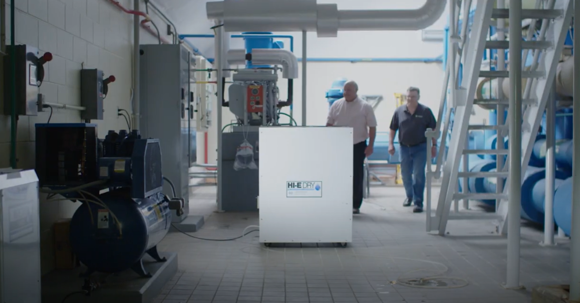 Quest dehumidifier in water treatment plant