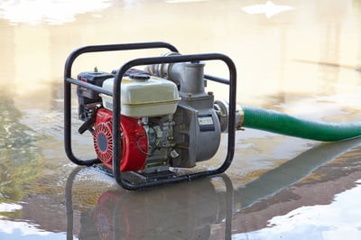 Trash Pump on concrete slab