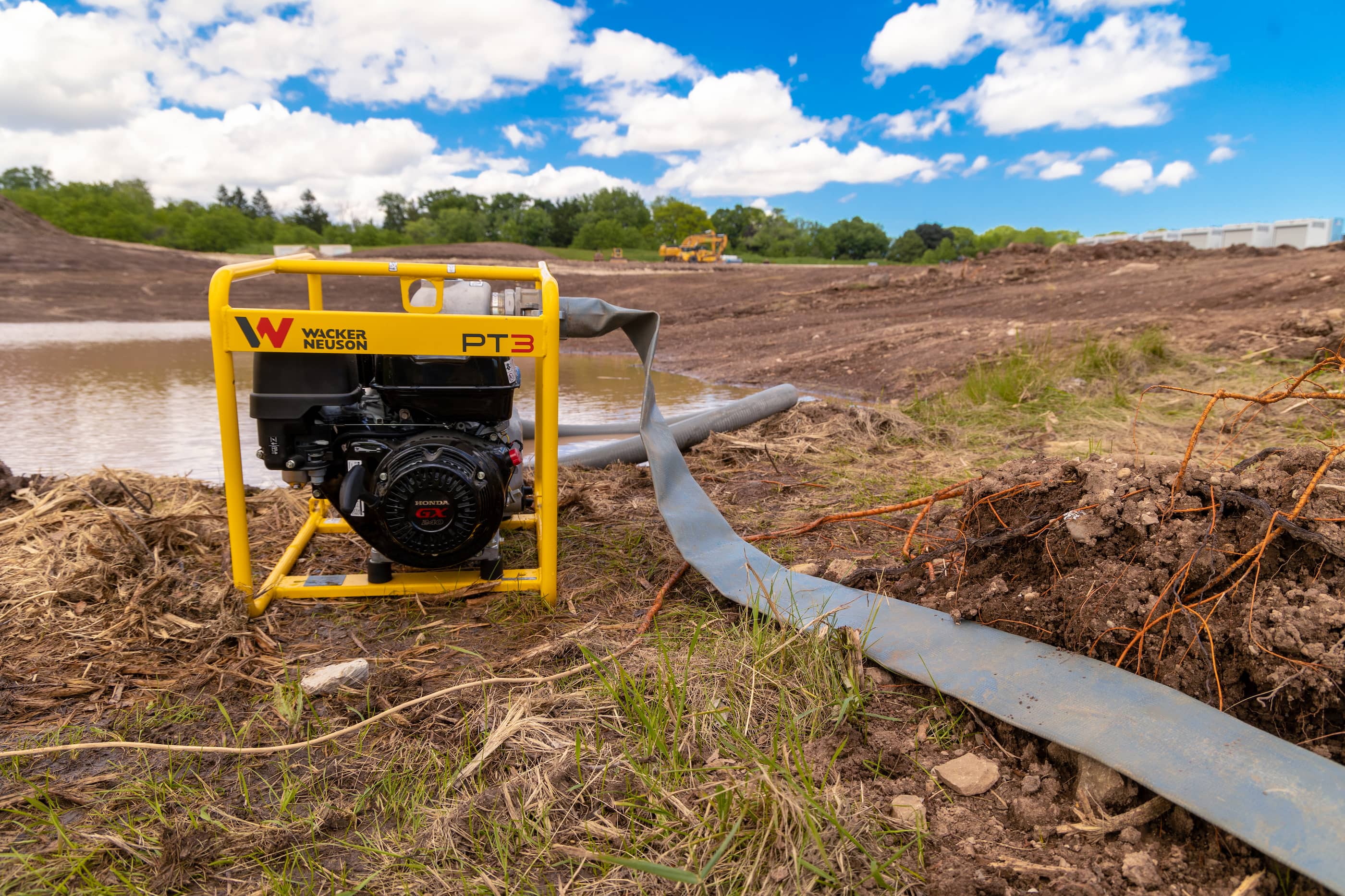 Wacker Neuson Trash Pump on construction site